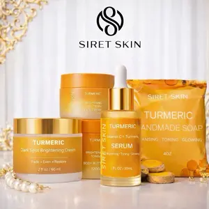 Sirèt Skin Turmeric Serum + Glow Set Dark Spot Brightening Routine 5 pieces